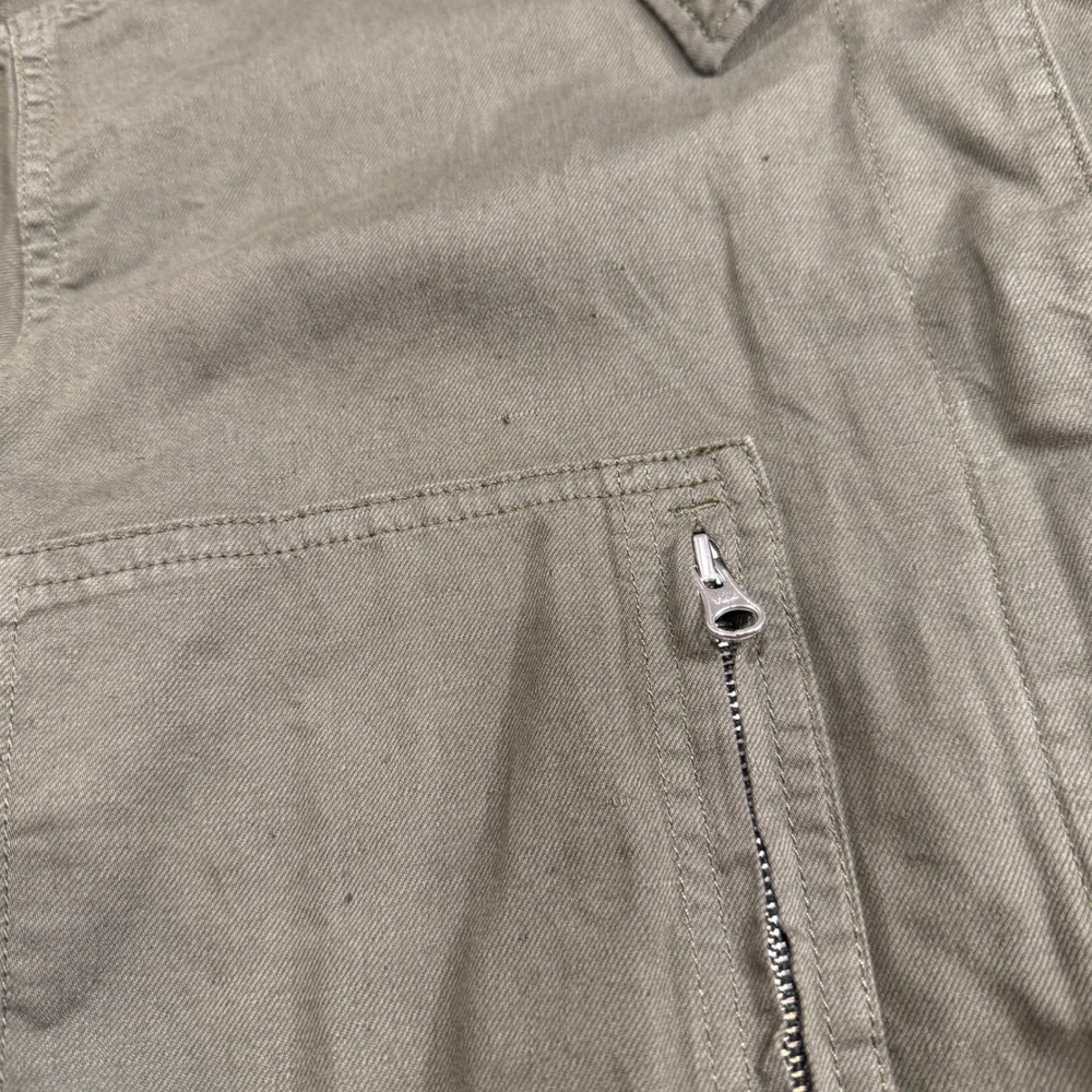 Outerknown Station Suit Shortall Linen Cotton Olive Night Utility Romper NWT L - Picture 11 of 16